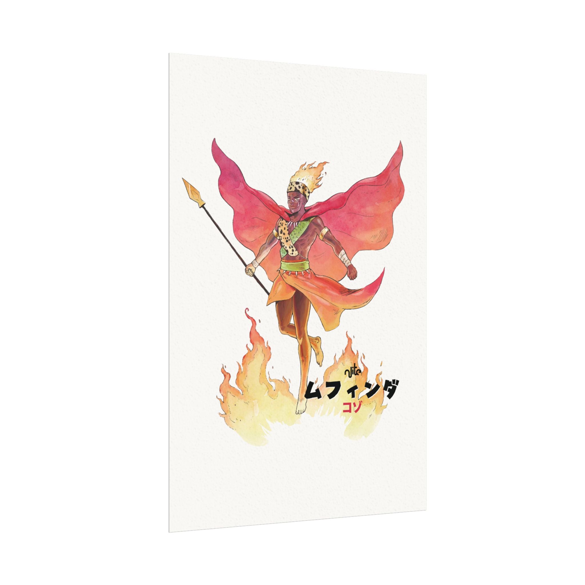 Kozo Hero Pose Watercolor Poster