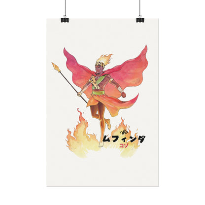 Kozo Hero Pose Watercolor Poster