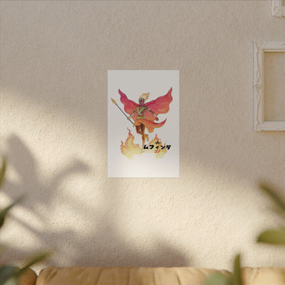 Kozo Hero Pose Watercolor Poster